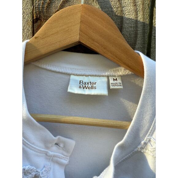 Vintage 90s White Textured Knit Cardigan, Grandmacore - Picture 3 of 7